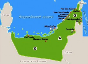 ОАЭ карта